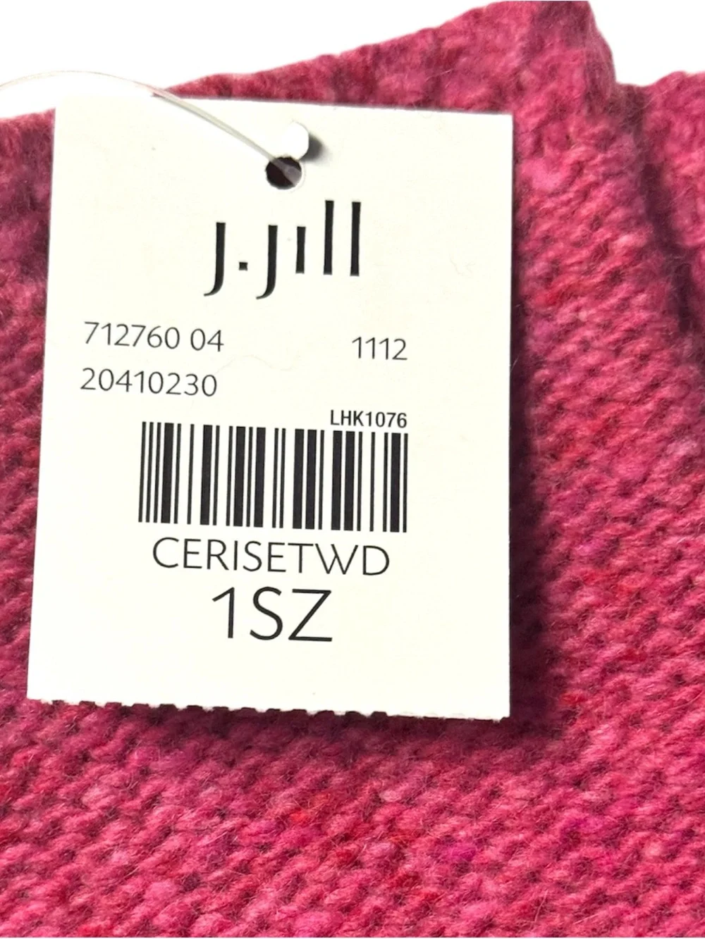 J. Jill Holiday 2011 Cerise Tweed Wool & Cashmere Long Gloves OS NWT